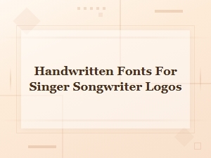 Best Handwritten Fonts for Singer Songwriter Logos